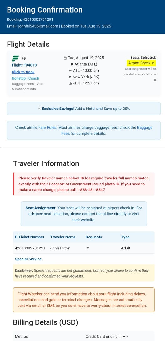 Flight Ticket